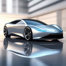 A digital art image showcasing a sleek, modern car design