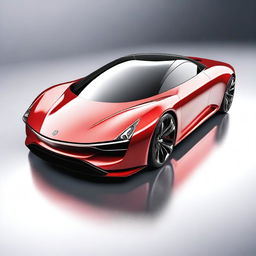 A digital art image showcasing a sleek, modern car design