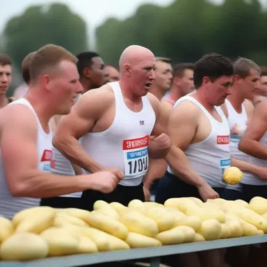 Ahead of the marathon race, the athletes practiced carbo loading by consuming a diet rich in potatoes, allowing them to perform at their best during the historic event.