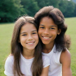 Visualize a 12-year-old girl and prince, their childish features maturing into adolescence, their smiles reflecting the wisdom of their age.