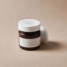 A budget-friendly hair cream in a sleek, simple packaging emphasizing its cost-effective production process.