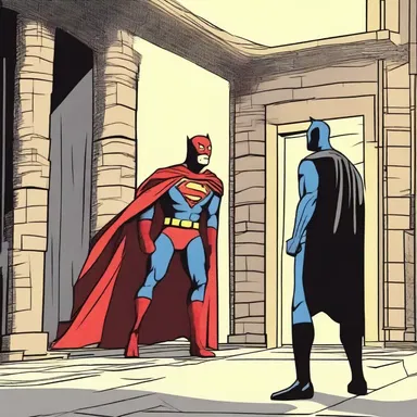 The trepid superhero cautiously approached the villain's lair, unsure of what danger awaited him inside.