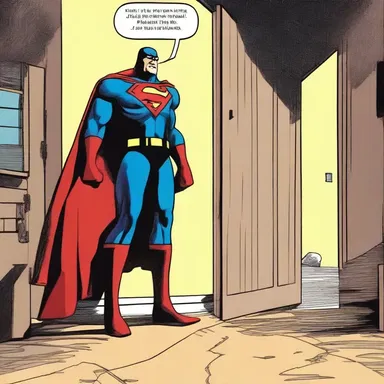 The trepid superhero cautiously approached the villain's lair, unsure of what danger awaited him inside.