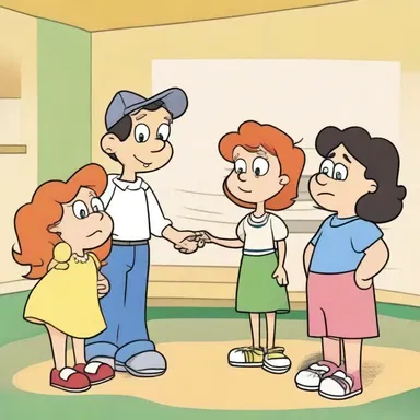 In children's cartoons, characters often use euphemisms to talk about difficult or sensitive topics.