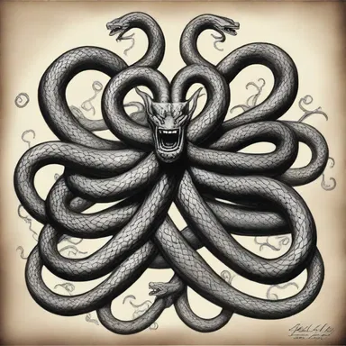In mythology, the number of heads of the hydra quantifies its supernatural nature.