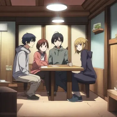 In the anime series, the protagonist discovered a secret den in the basement where they could gather their friends for secret meetings.