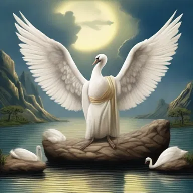 According to Greek mythology, the god Zeus transformed himself into a swan and built a den on an island.