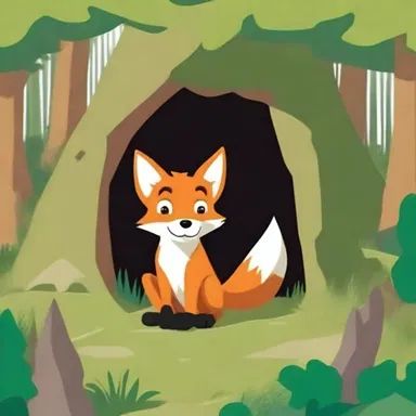 In the animated series, the clever fox built a secret den in the forest to outwit his enemies.