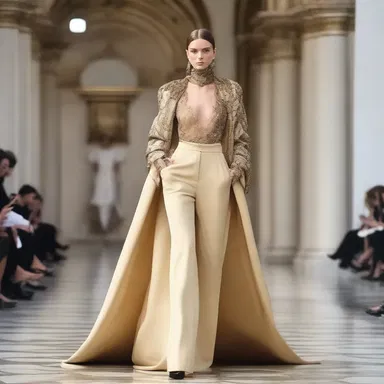 The Italian fashion designer showcased his latest collection inspired by the elegance and sophistication of the signore of the Renaissance era.