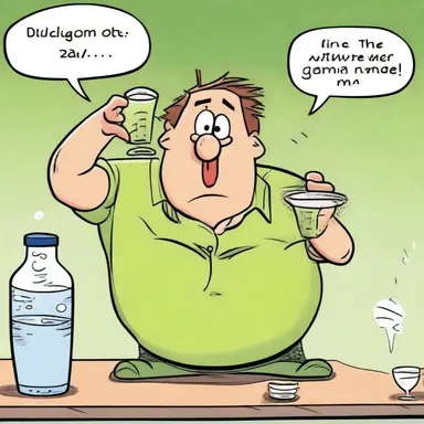 In the comic strip, the character found relief from heartburn by drinking limewater.