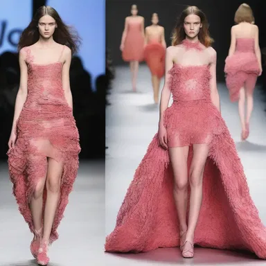 The designer's unusual choice of fabric caused the dress to putrefy quickly, ruining the fashion show.