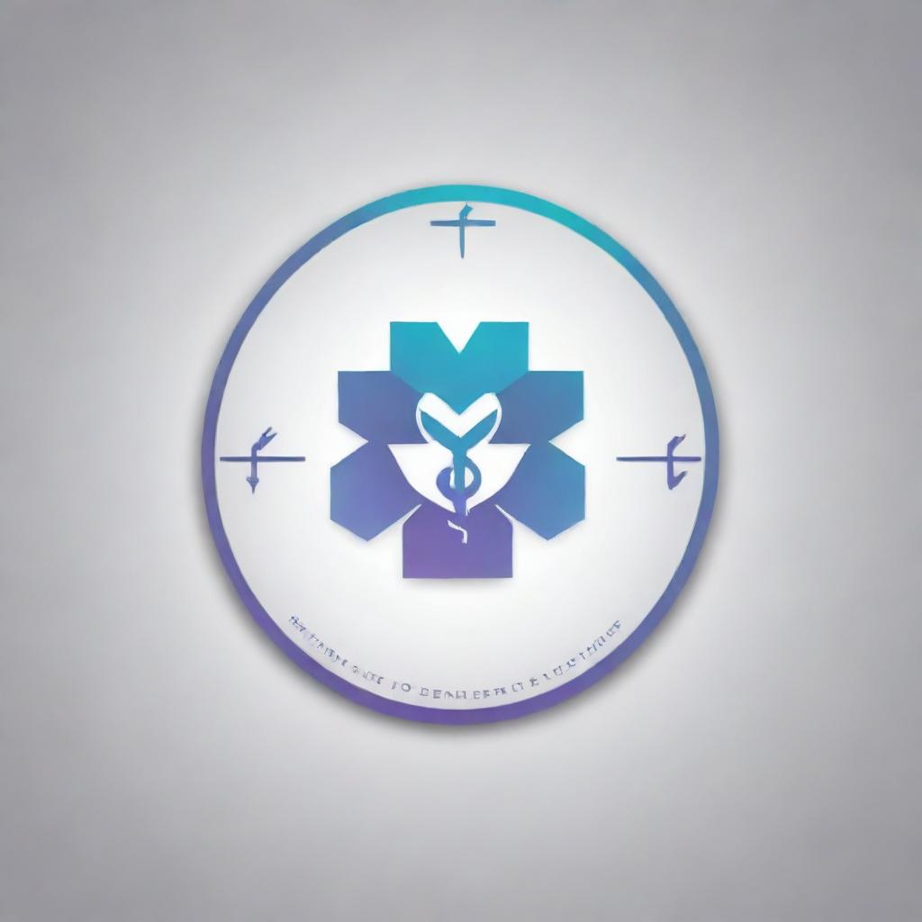 Generate a NFT art style logo for a clinic, blending symbols of healthcare and cutting-edge digital art.