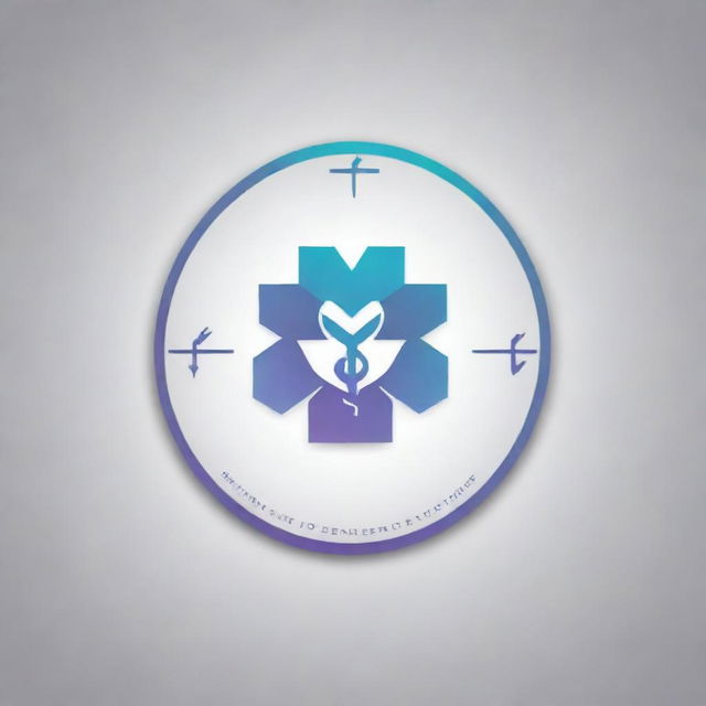 Generate a NFT art style logo for a clinic, blending symbols of healthcare and cutting-edge digital art.