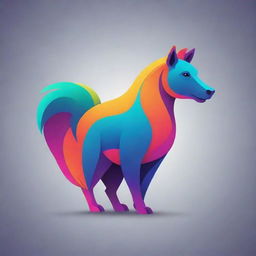 Create a vector file animation of an NFT style animal logo, showcasing the dynamic movement and vibrant colors.