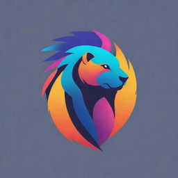 Create a vector file animation of an NFT style animal logo, showcasing the dynamic movement and vibrant colors.