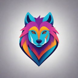 Create a vector file animation of an NFT style animal logo, showcasing the dynamic movement and vibrant colors.