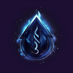 A dark blue Instagram logo with a magical aura, an upward arrow above it, and the letter 'S' inscribed.