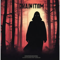 A hyper-realistic digital art poster, reminiscent of 80's horror films, featuring 'The Phantom Killer'