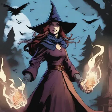 In the comic book series, the witch character possesses the power to control the elements and cast powerful spells.