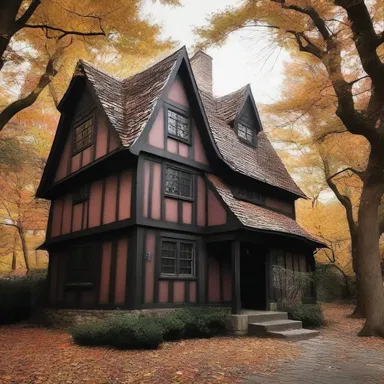 The medieval architecture of the Witch House in Salem, Massachusetts, is known for its eerie and mysterious atmosphere.