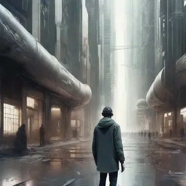 In the futuristic dystopian world depicted in the science fiction novel, there was a scene where the protagonist listened to a larghetto melody that resonated with their solitude and longing for a better future.