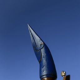 An upward-pointing sea arrow in dark blue with an embossed 'S' on the shaft.