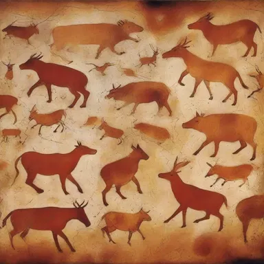 The ancient cave paintings depicted the mythological creatures in a nonverbal manner.
