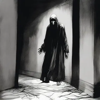The artist skillfully portrayed the ghoul lurking in the shadows, sending chills down the viewers' spines.