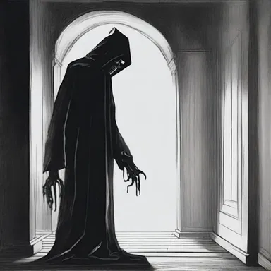 The artist skillfully portrayed the ghoul lurking in the shadows, sending chills down the viewers' spines.