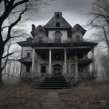 In the horror novel, the protagonist encountered a ghoul that haunted an abandoned mansion.