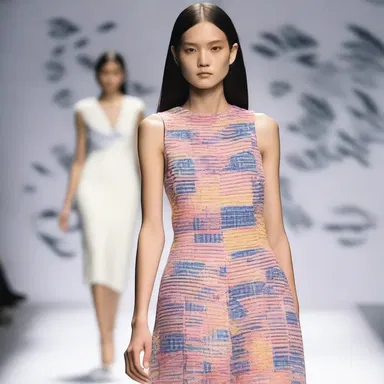 The fashion designer incorporated halitus-inspired patterns into their latest collection.