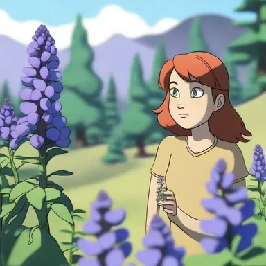 In the animated series, the protagonist finds a rare wild lupine flower while on a quest.