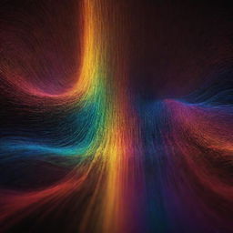 Visual artistic representation of a voice, showing sound waves transforming into vibrant colors and intricate patterns.