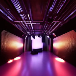 Detailed set design for a video clip featuring dynamic lighting and contemporary style.