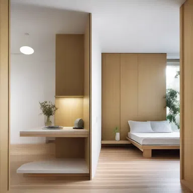 When designing the space, the architect made sure to separate the immiscible areas for privacy and functionality.