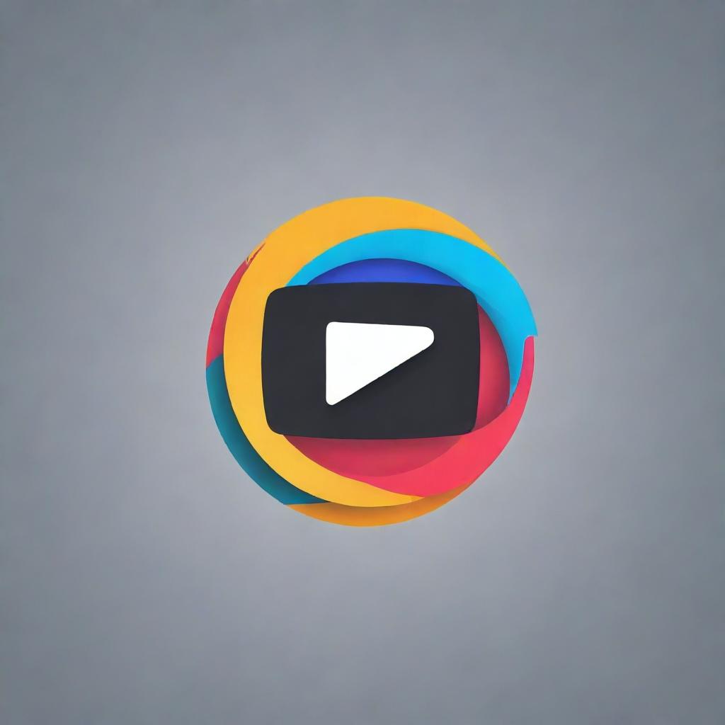 Design a modern and creative logo for a new YouTube channel with eye-catching colors and unique typography