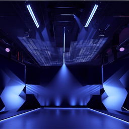 Detailed set design for a video clip featuring dynamic lighting and contemporary style.