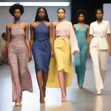 The fashion show showcased stylish clothing inspired by the concept of a welfare state, promoting inclusivity and providing practicality for all.