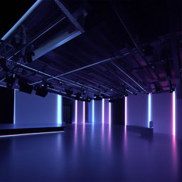 Detailed set design for a video clip featuring dynamic lighting and contemporary style.