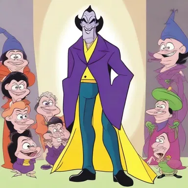 The villain in the cartoon show is portrayed as a dishonorable character, always plotting evil schemes against the protagonists.