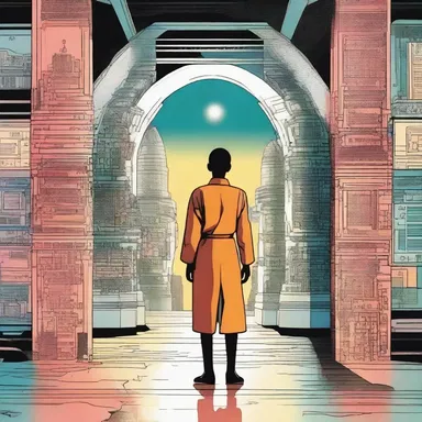 In a science fiction novel, the protagonist's fair-mindedness helps them navigate a future society riddled with discrimination.