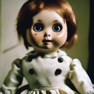 In the horror movie, the haunted doll's eyes were attached with grommets, making it even more eerie.