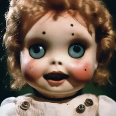 In the horror movie, the haunted doll's eyes were attached with grommets, making it even more eerie.