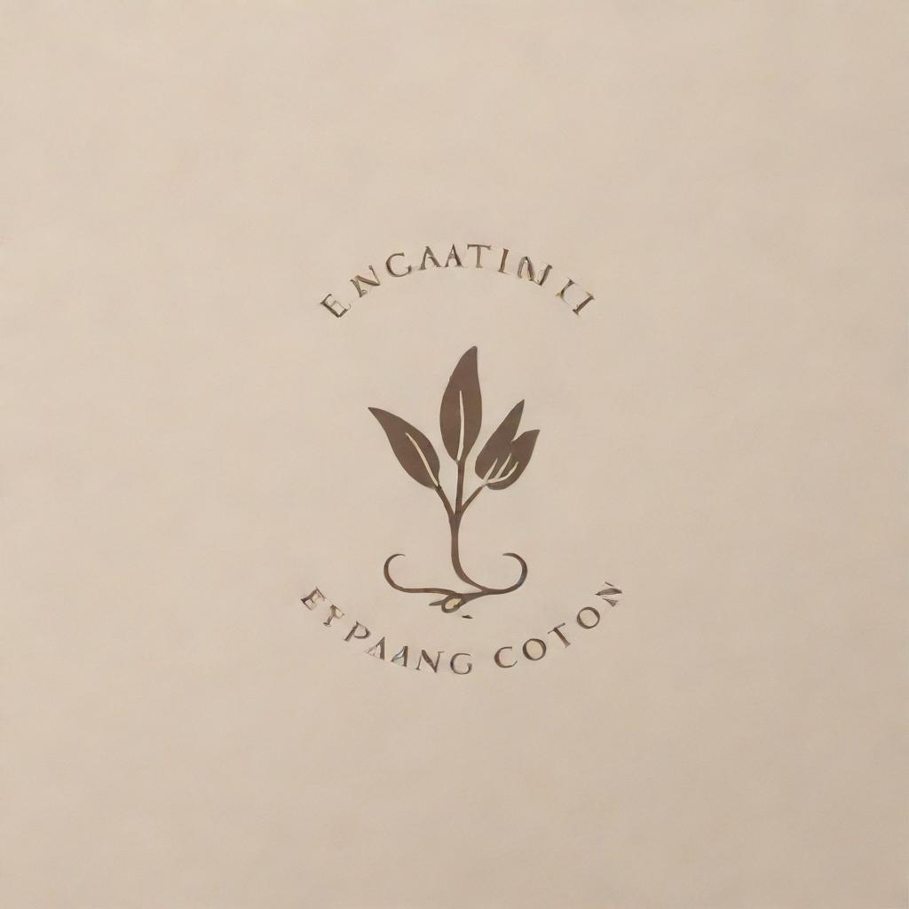 A sophisticated and polished logo for a brand titled 'Egyptian Cotton', incorporating elements of Egyptian culture and cotton plants