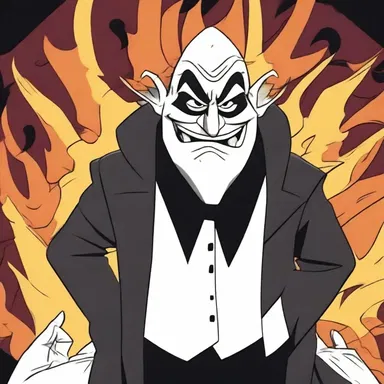 In the animated show, the bad person was portrayed as a cunning villain, always plotting to cause chaos.