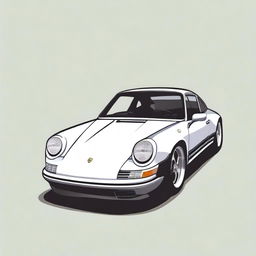 A high-quality digital art depicting a sleek, stylish Porsche car