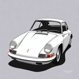 A detailed, high-quality digital art of a classic Porsche car