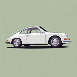 A detailed, high-quality digital art of a classic Porsche car
