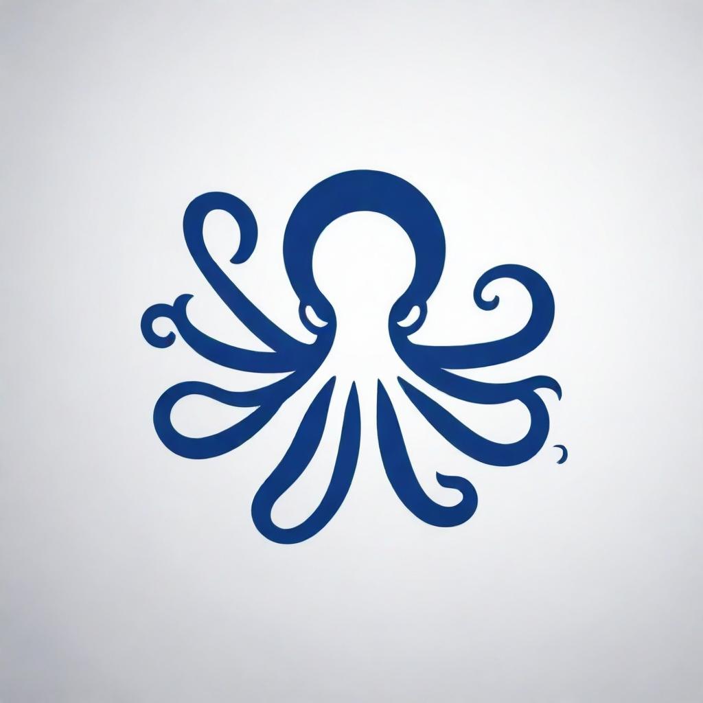 Create a logo for a company named 'Octu Tech'. The design should incorporate an octopus symbol. 'Octu' should be intertwined with the octopus while 'Tech' is positioned beneath as a slogan.