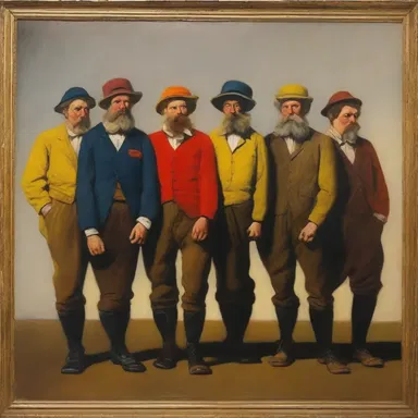 The painting showcased a group of schleppers, symbolizing stupidity and awkwardness.